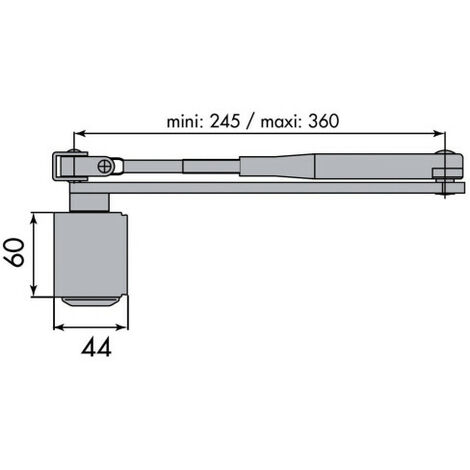 Corps seul pour ferme-porte CGF GR 300 - GROOM                            100    Argent