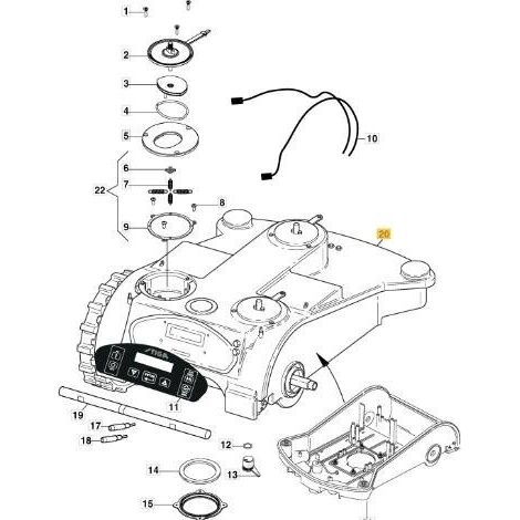 CORPS SUPÉRIEUR (L300 V2015) ORIGINAL STIGA - 112600131/0