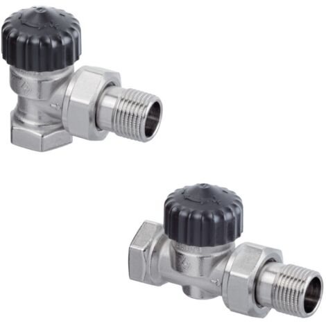 Corps thermostatique Heimeier Thermo Calypso Exact, axial, DN15 avec debitmetre
