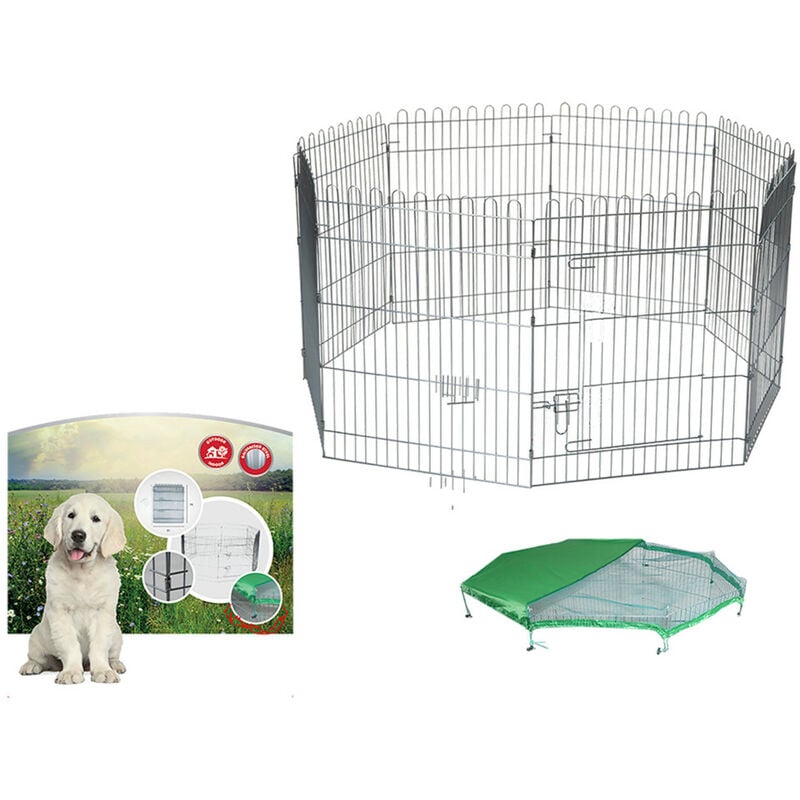

Corral hexagonal con red 76 x 61 cm. para cachorros y roedores grandes.