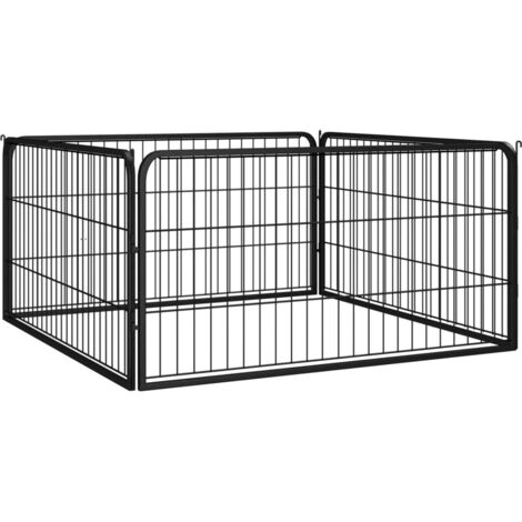 Corral para perros 4 paneles acero con recubrimiento en polvo
