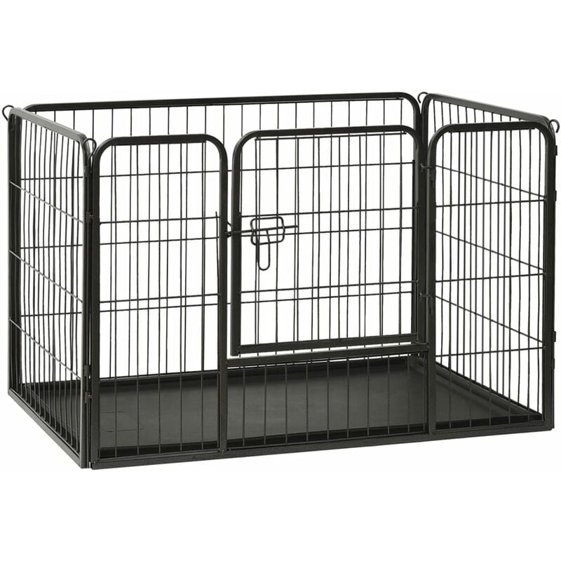

Corral para perros cachorros acero 91,5x59x61 cm