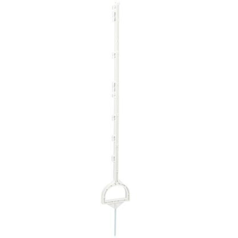 Kerbl Corral Plastic Post With Stirrup Step White, 114 Cm, 5 Pcs