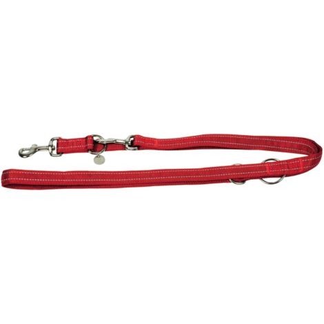 CORREA ADIESTRAMIENTO NYLON REFLECTANTE ROJO 25mmx200cm.