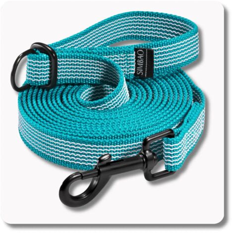 Correa ajustable antideslizante TURQUESA - 3m, 82MM - perro 25-50kg