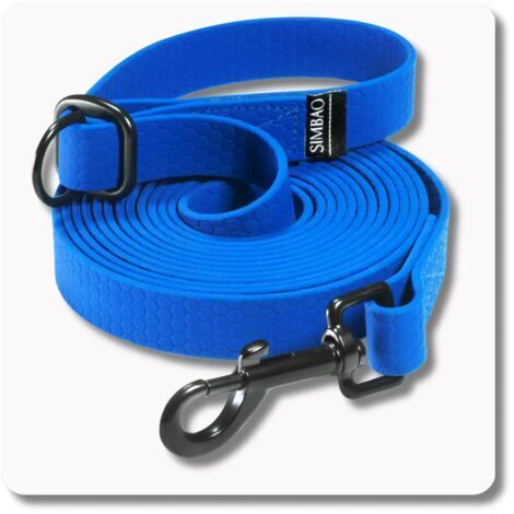 Correa Ajustable Impermeable AZUL - 7 m, 76 mm para Perros 10-25 kg