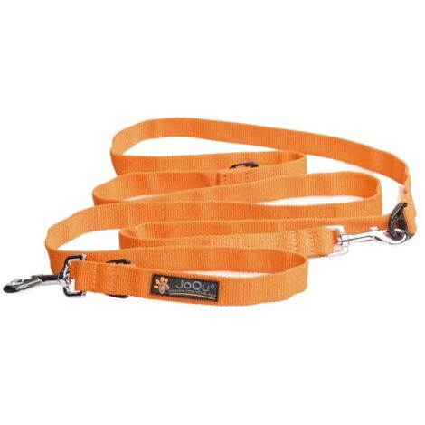 Correa ajustable JoQu® Classic 250 cm naranja para perros pequeños