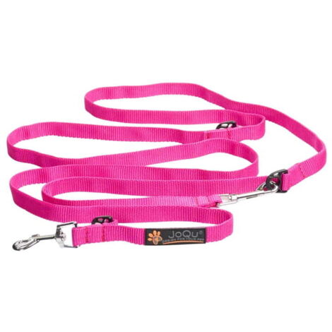 Correa ajustable JoQu® Classic rosa de 250 cm para perros pequeños