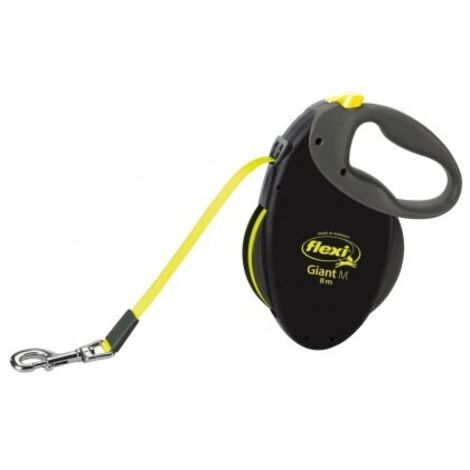 Correa automática para perros FLEXI GIANT NEON, cinta M, 8 m