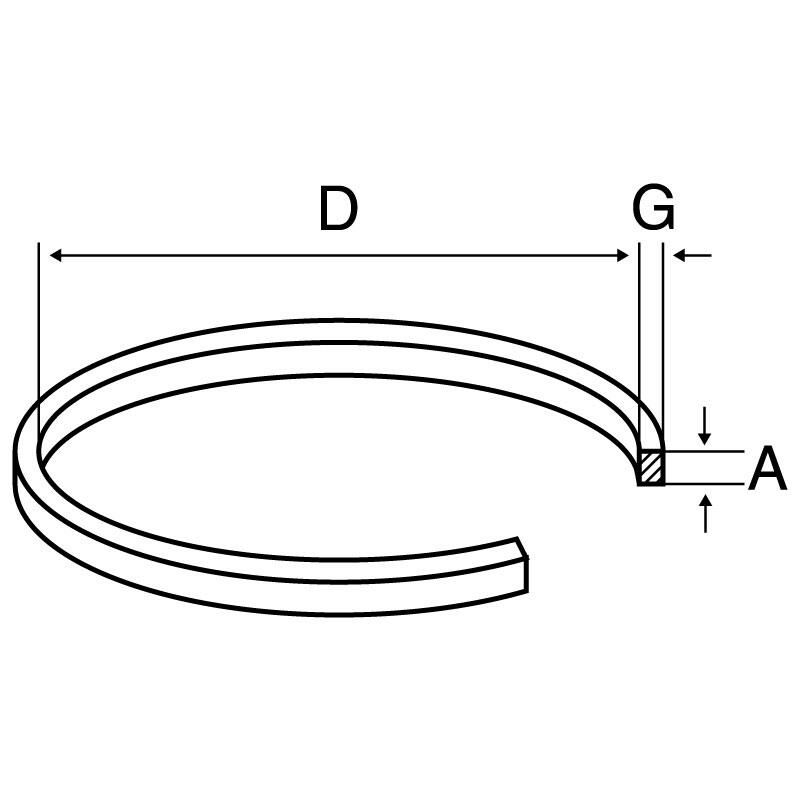 

Correa Cassette Cuadrada 54x1,2x1,2mm