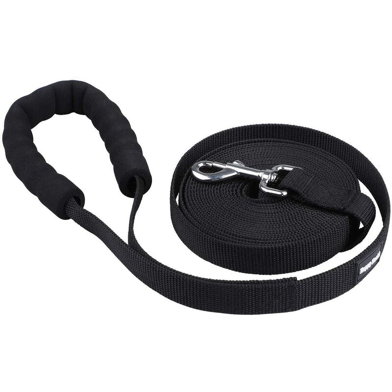

Correa de adiestramiento para perros con correa para mascotas con mango de nailon acolchado (3M, negro)