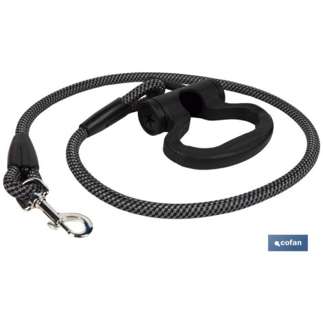 correa de cuerda de nylon con dispensador de bolsas para perros 1,2 x 120  cm