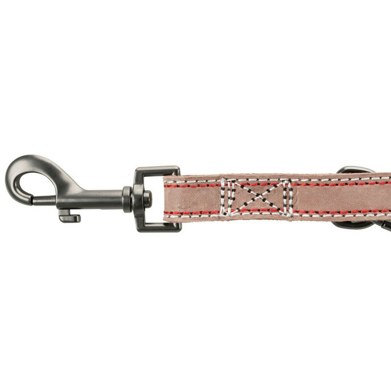 

Correa de cuero 2 M. talla M-L. ajustable. para perro, color capuchino.