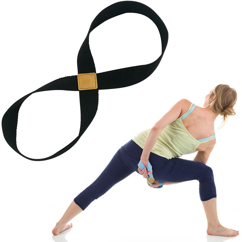 

Asupermall - Correa de estiramiento para yoga, correa para estiramiento muscular,Negro