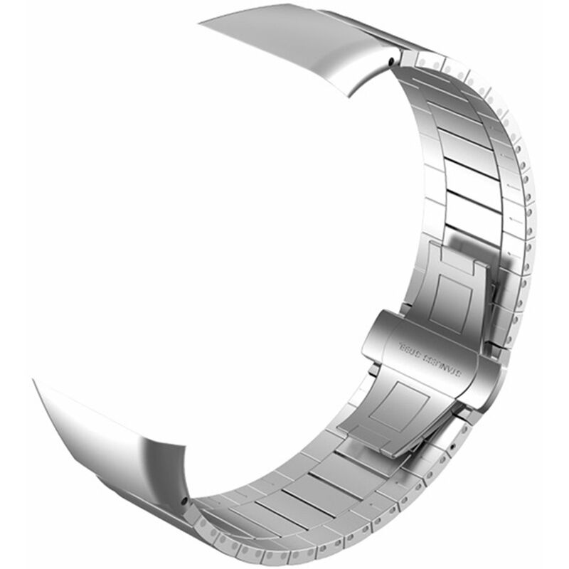 

Correa de metal Correa de reloj inteligente Reemplazo de la correa de la pulsera Sin espacios Cinturon de pulsera solido con hebilla de mariposa para