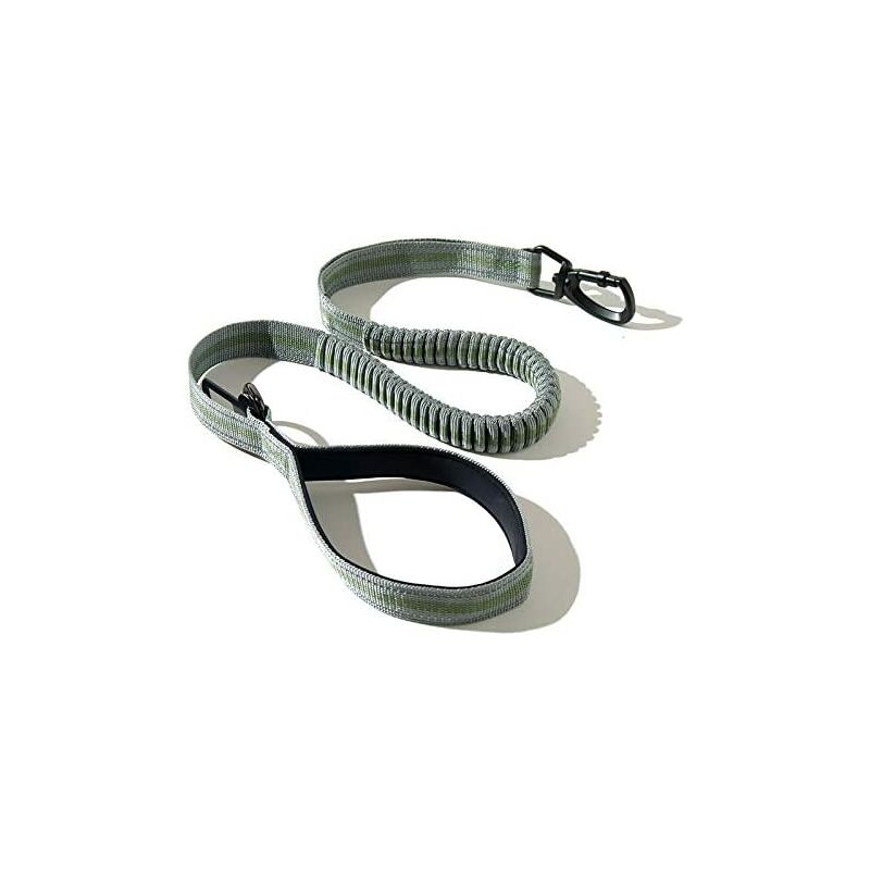 

Correa de perro anti-tirón de nailon ajustable reflectante de alta calidad con asa suave acolchada y bolsa para excremento de perro y campana pequeña