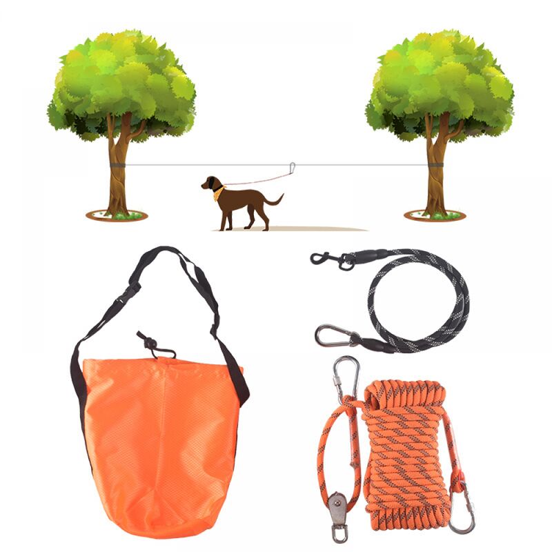 

Correa de perro de cuerda de remolque de nailon reflectante naranja 1,5 m