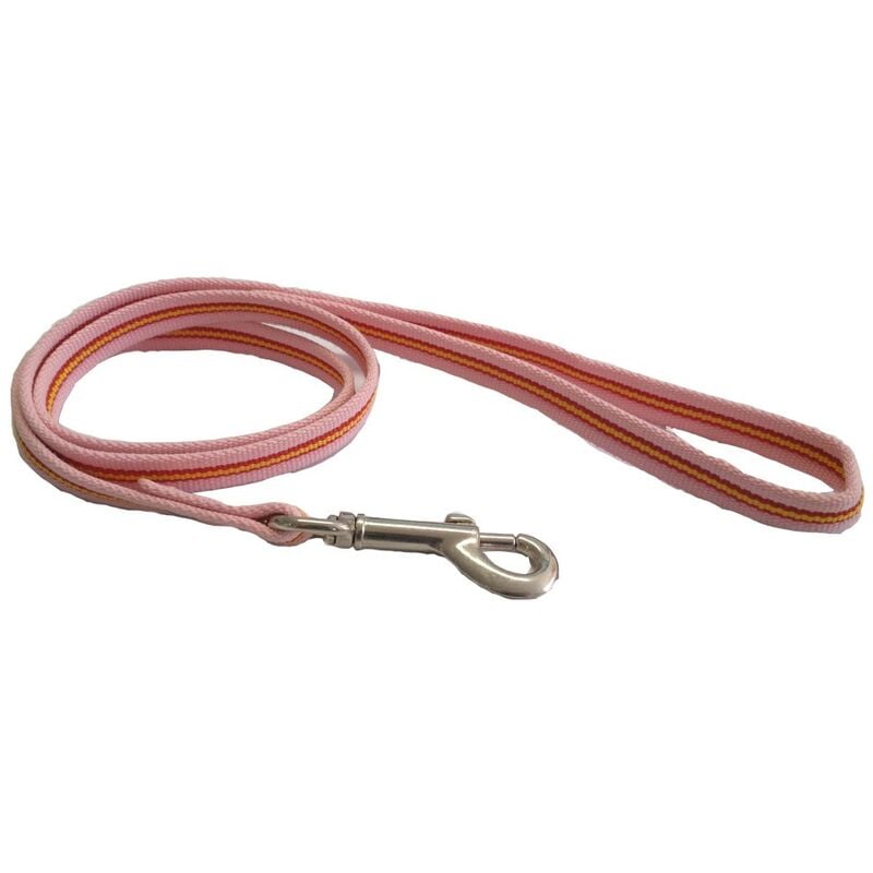 

Correa de perro rosa con bandera de España | Ramal para collar de perro de algodon | Ramal de 1 m