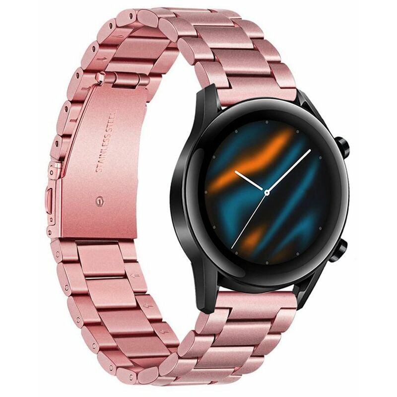 

Correa de reloj de 20 mm, correa de reloj de acero inoxidable, correa de repuesto para HUAWEI WATCH GT2 42 mm / HONOR MagicWatch2 42 mm,Oro rosa