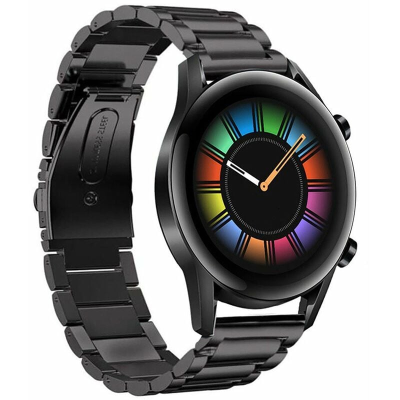 

Correa de reloj de 20 mm, correa de reloj de acero inoxidable, correa de repuesto para HUAWEI WATCH GT2 42 mm / HONOR MagicWatch2 42 mm,Negro