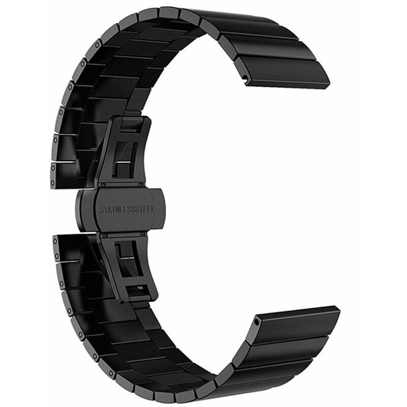 

Correa de reloj de 20 mm, correa de reloj de acero inoxidable, reemplazo de pulsera para HUAWEI WATCH GT2 42 mm / HONOR MagicWatch2 42 mm,Negro