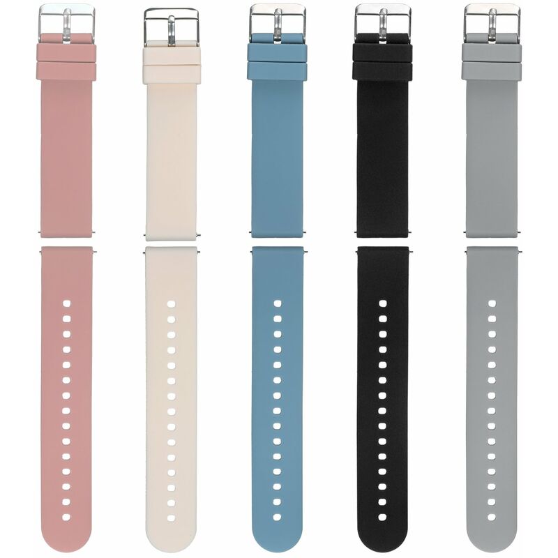

Correa de reloj de 20 mm Correa de silicona suave de liberacion rapida con hebilla Correa de reloj transpirable Compatible con reloj inteligente /