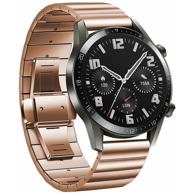 

Correa de reloj de 22 mm, correa de reloj de acero inoxidable, correa de repuesto para HUAWEI WATCH GT2 46 mm / HONOR MagicWatch2 46 mm / HONOR