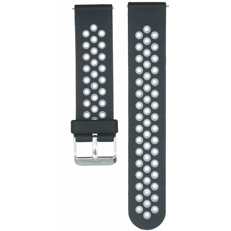 

Correa de reloj de 22 mm Correa de silicona suave de liberacion rapida con hebilla Correa de reloj transpirable Compatible con reloj inteligente /