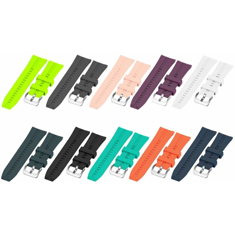 

Correa de reloj de silicona de 22 mm, correa de reloj, correa de repuesto con hebilla, compatible con HUAWEI WATCH GT 2 46 mm / HONOR MagicWatch 2 46