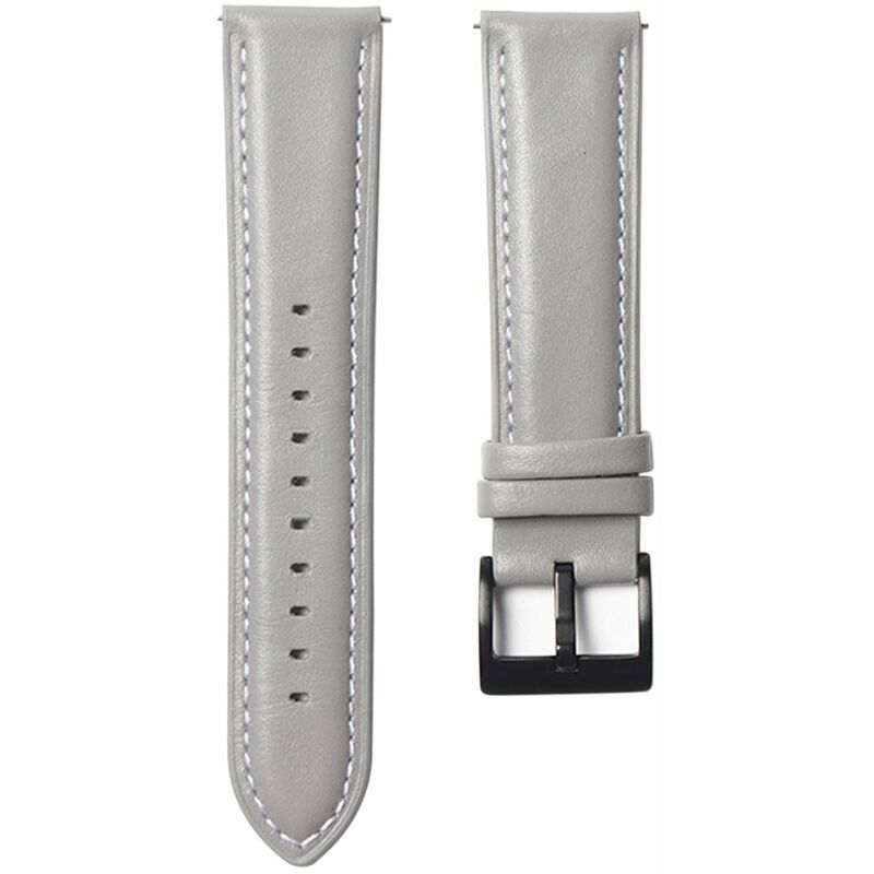 

Correa de reloj inteligente de liberacion rapida con correa de cuero genuino de 20 mm con hebilla Pulsera ajustable para reloj inteligente con ancho