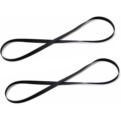 Correa de repuesto para tocadiscos de vinilo (paquete de 2), longitud plegada 270 mm, compatible con todo tipo de tocadiscos con transmisión por correa.