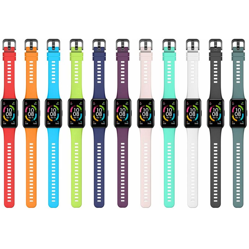 

Correa de silicona Correa de reloj inteligente Reemplazo de la pulsera Correa de pulsera ajustable Cinturon para mujeres Hombres Reemplazo para HONOR