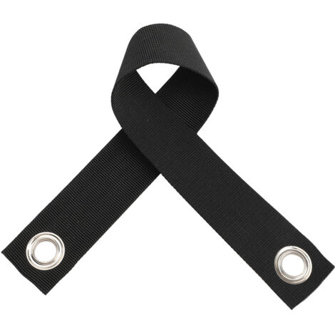 Correa de sujeción para árboles – Nylon negro, 43 x 3,8 cm – Protección contra la fricción y fácil fijación