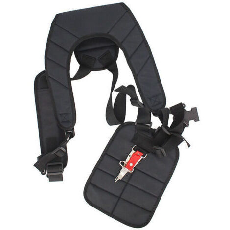 Correa de transporte profesional para cortadores de césped con correas de hombro acolchadas.