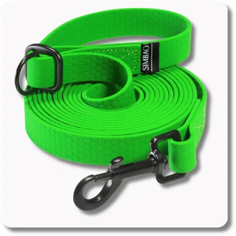Correa impermeable ajustable VERDE - 5m, 82MM - perro 25-50kg