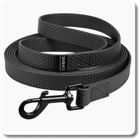 Correa impermeable NEGRA - 1,5m, 82MM - perro 25-50kg