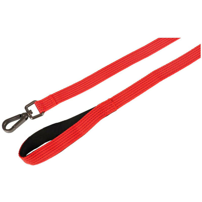 

Correa Jannu roja de 1 metro. 15 mm . talla M. para perro.