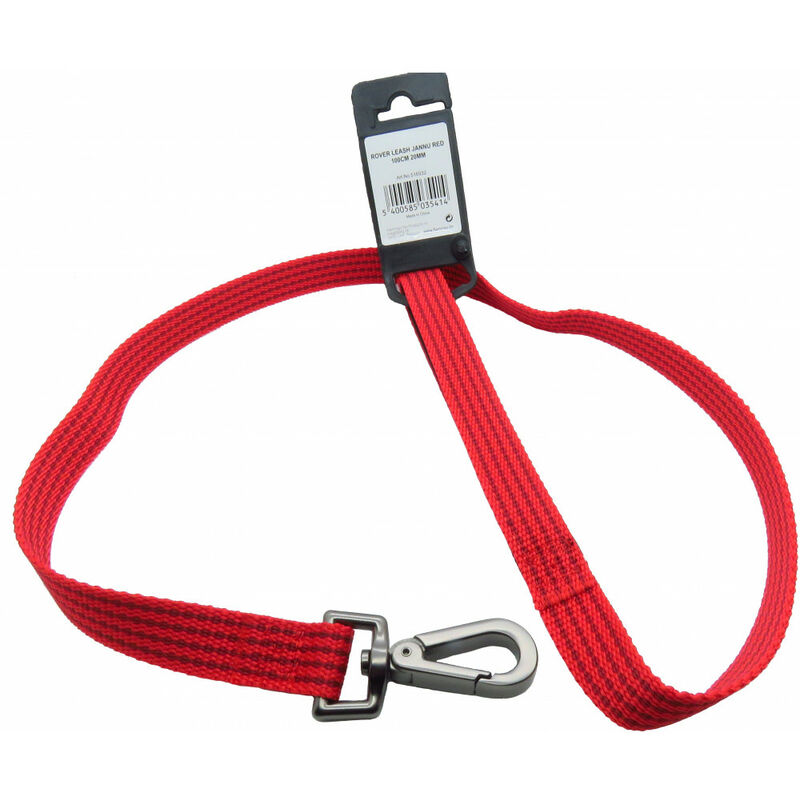 

Correa Jannu roja de 1 metro. 20 mm . tamaño L. para perro .