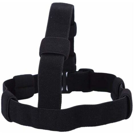 Correa para la cabeza para linterna frontal, cinturón de nailon ajustable y cómodo para camping, senderismo, ciclismo y escalada (negro)