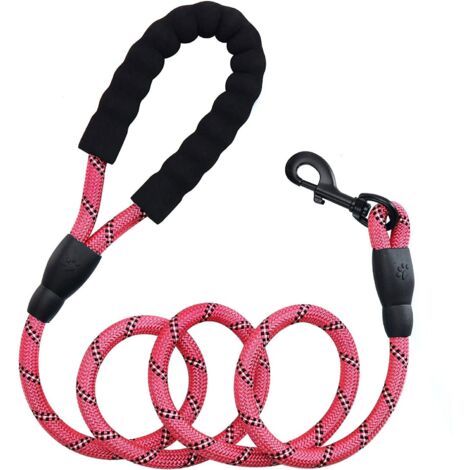 Correa para mascotas, acero, color rosa