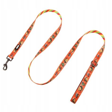 Correa para perro corta 1,5m colorida bulldog francés caniche HUGGY DOGGY M