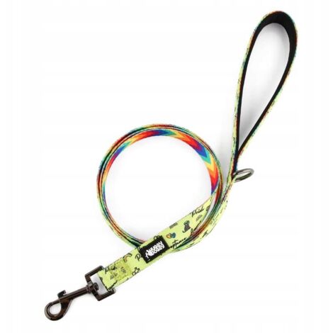 Correa para perro corta 1,5m colorida urbana chihuahua shih tzu HUGGY DOGGY S