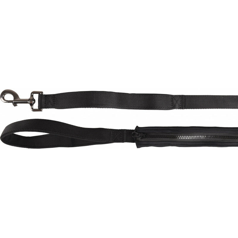 

Correa para perro KAYGA negra con un pequeño almacenamiento de 1,60 m x 25 mm. para perros