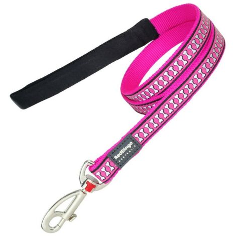 Correa para Perro Red Dingo Reflectante Fucsia (1,5 x 120 cm)