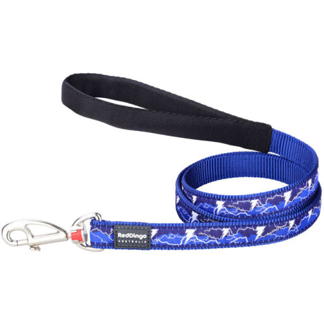 Correa para Perro Red Dingo STYLE LIGHTNING Azul marino 15mm x 120 cm