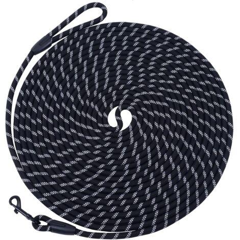 Correa para perros - 9 m, 1,2 cm, con mosquetón y asa acolchada, reflectante, apta para perros pequeños y grandes (9 m)