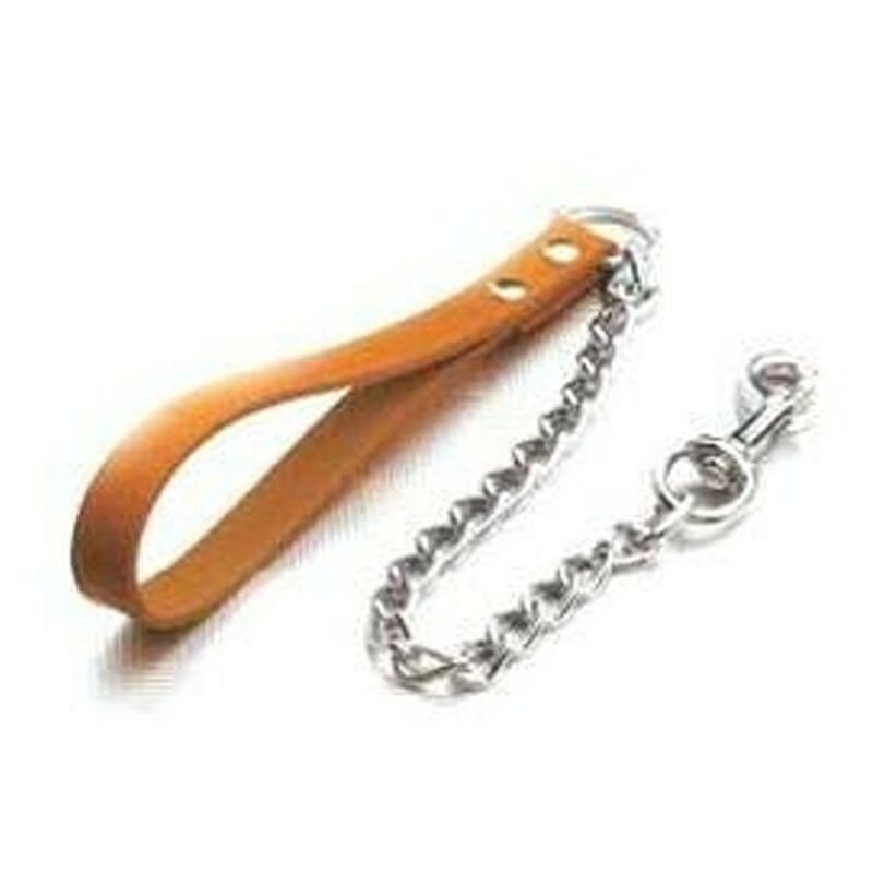

Correa para perros con empuñadura de cuero | Cadena con empuñadura natural | Cadena para paseo perros 92 cm x 4 mm