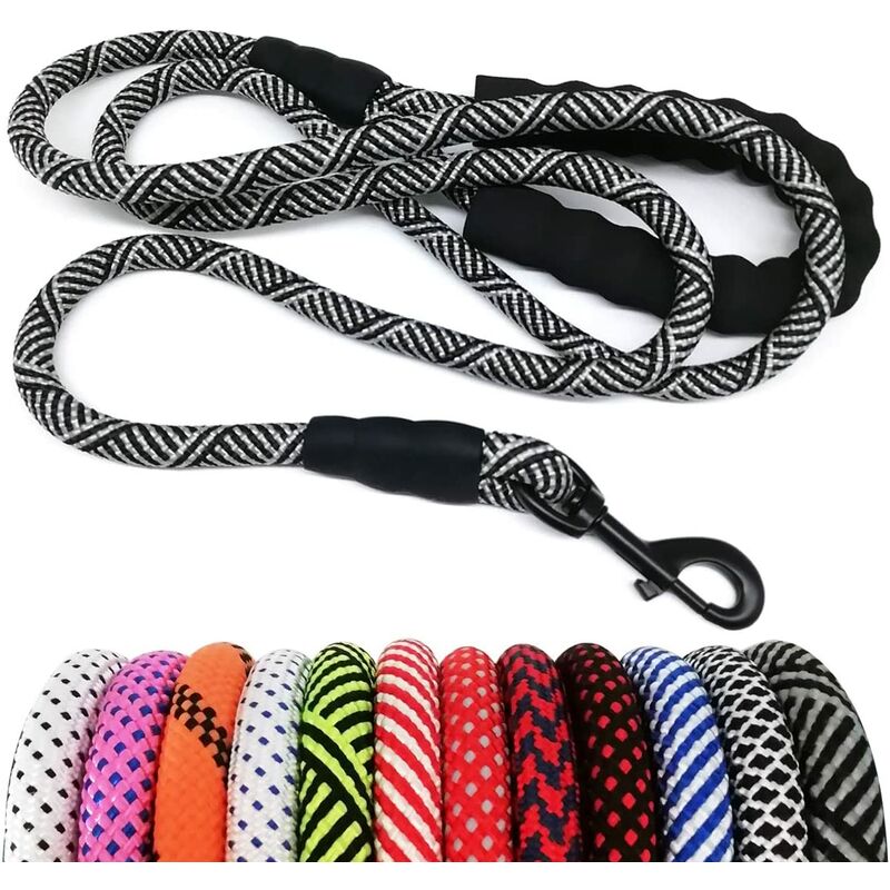 

Correa para perros de cuerda resistente, correa de nailon para mascotas de 1,5 m, correa de agarre suave y acolchada para perros grandes y medianos,