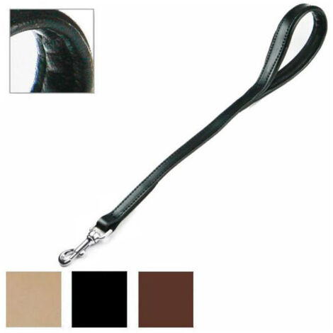 Correa para perros de cuero con asa acolchada de 80 cm