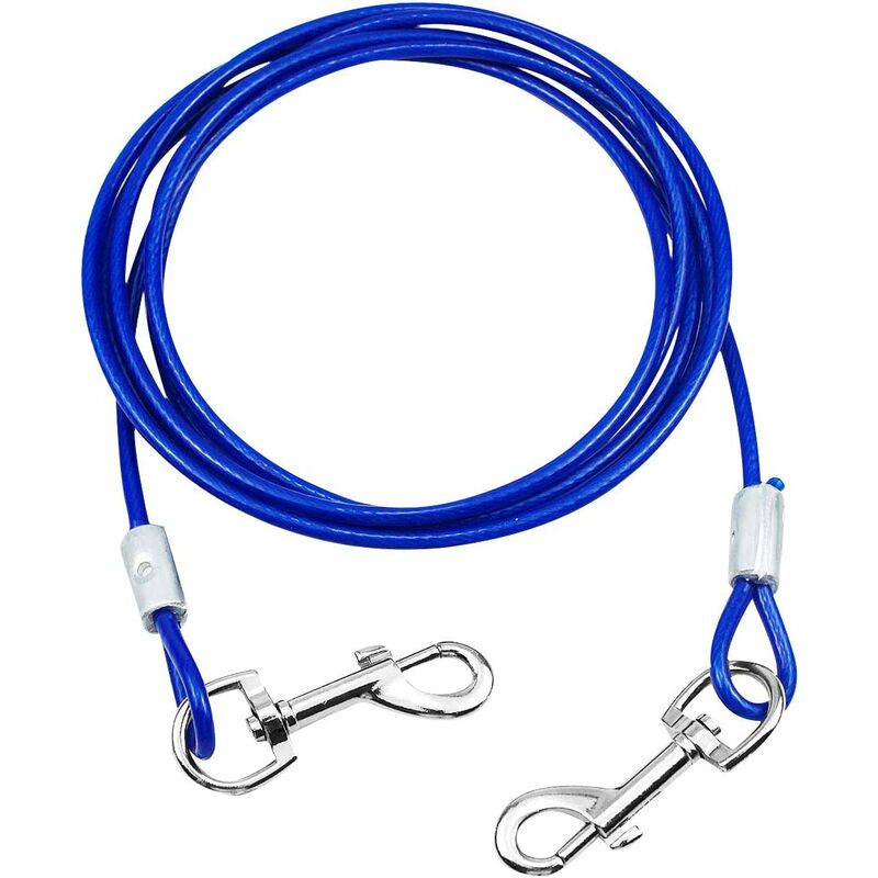 

Correa para perros de menos de 80 kg, una o dos correas para perros de dos extremos, correa para mascotas, perros pequeños, medianos o grandes （Azul